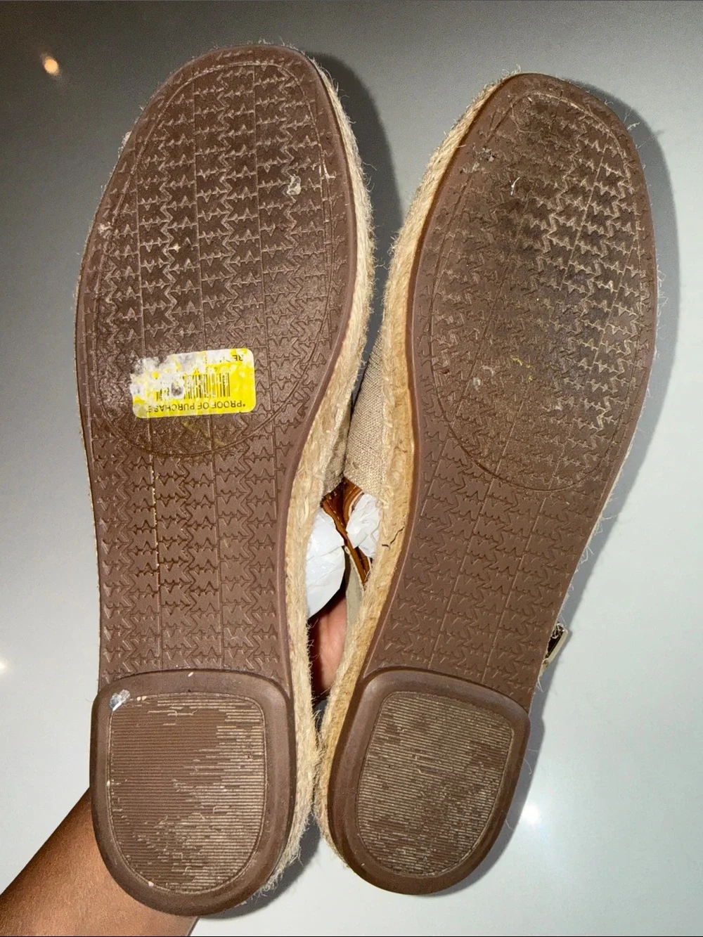 MICHAEL Michael Kors Fisher Metallic Gold Linen Espadrille Sandals | Size 6.5